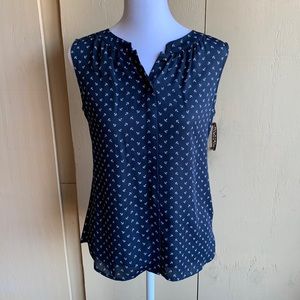 Banana Republic Sz 2P Navy Blue Sleeveless Top